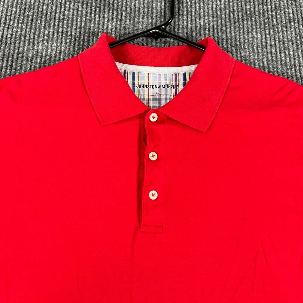 Johnston‎ & Murphy Polo Shirt Mens XL Extra Large Red Short Sleeve Golf Outdoor